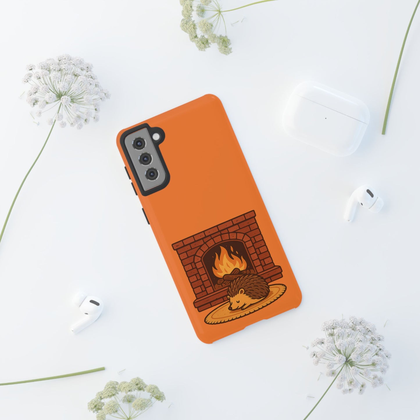 Fireside Spines Cozy Autumn Hedgehog Phone Case