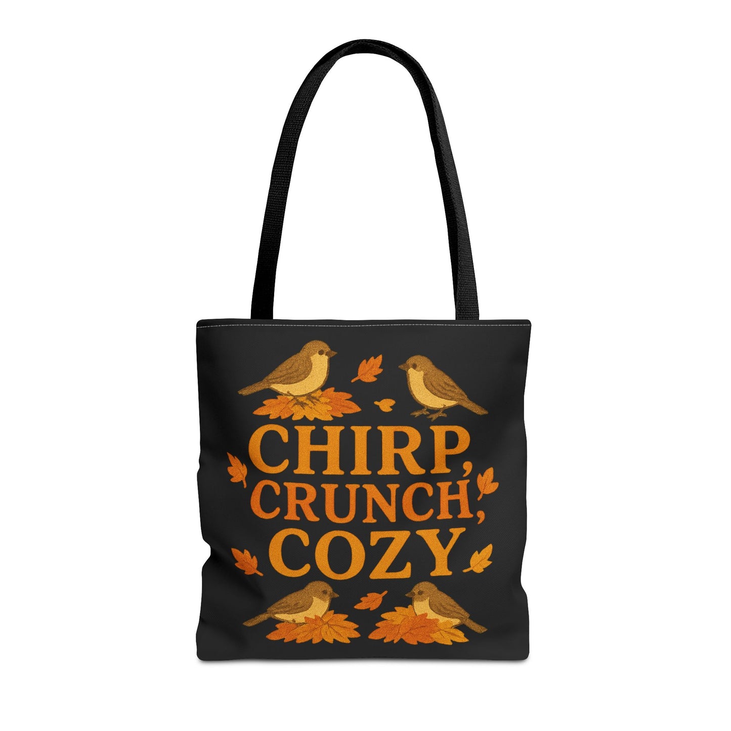 Chirp Crunch Cozy Autumn Themed Tote Bag