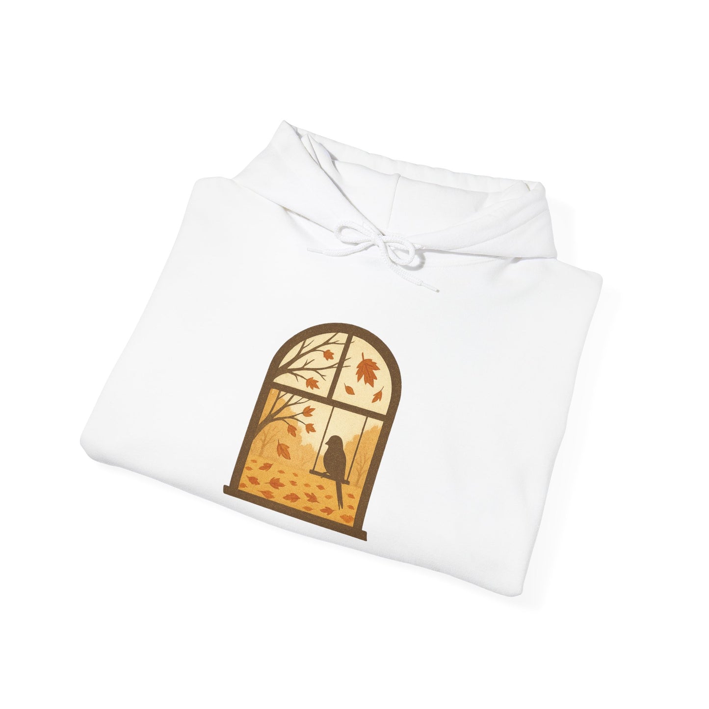 Bird In The Window Autumn Themed Hoodie
