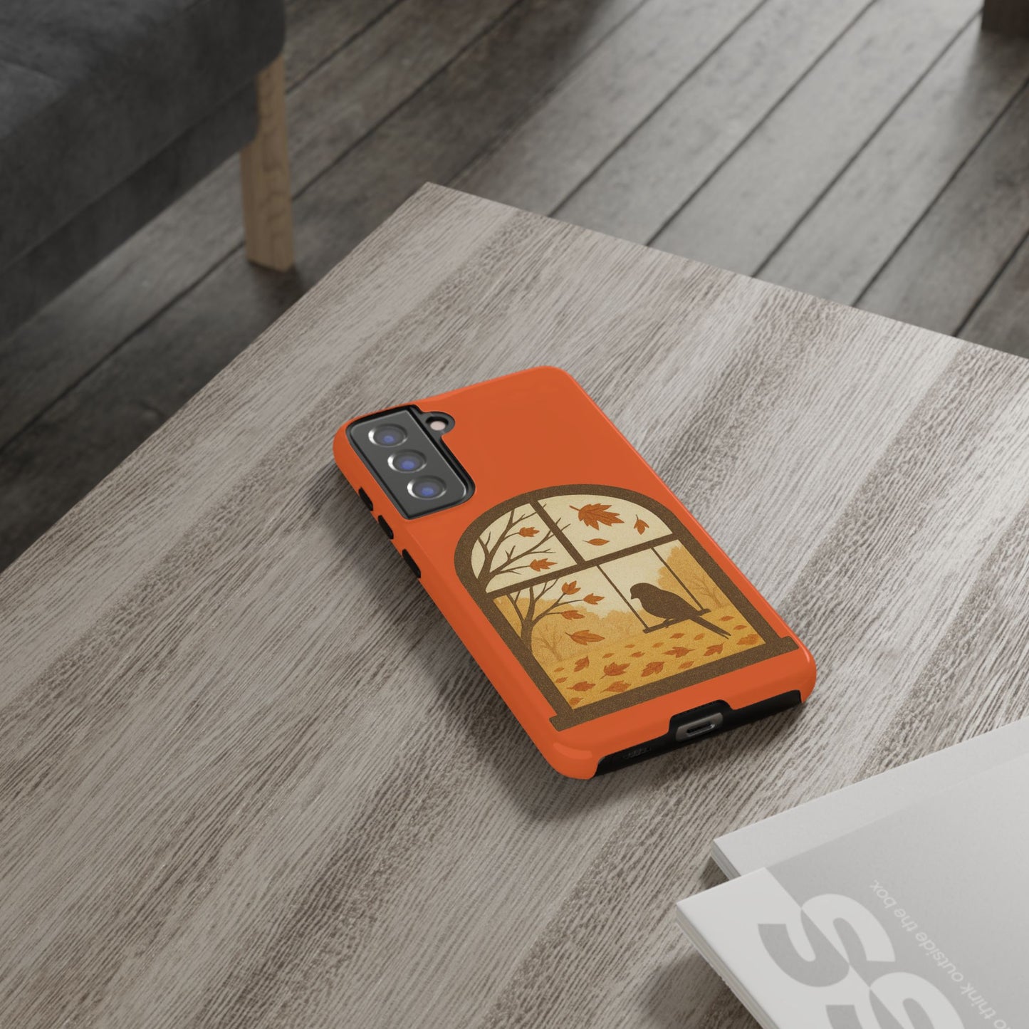 Bird In The Window Autumn Themed Phone Case