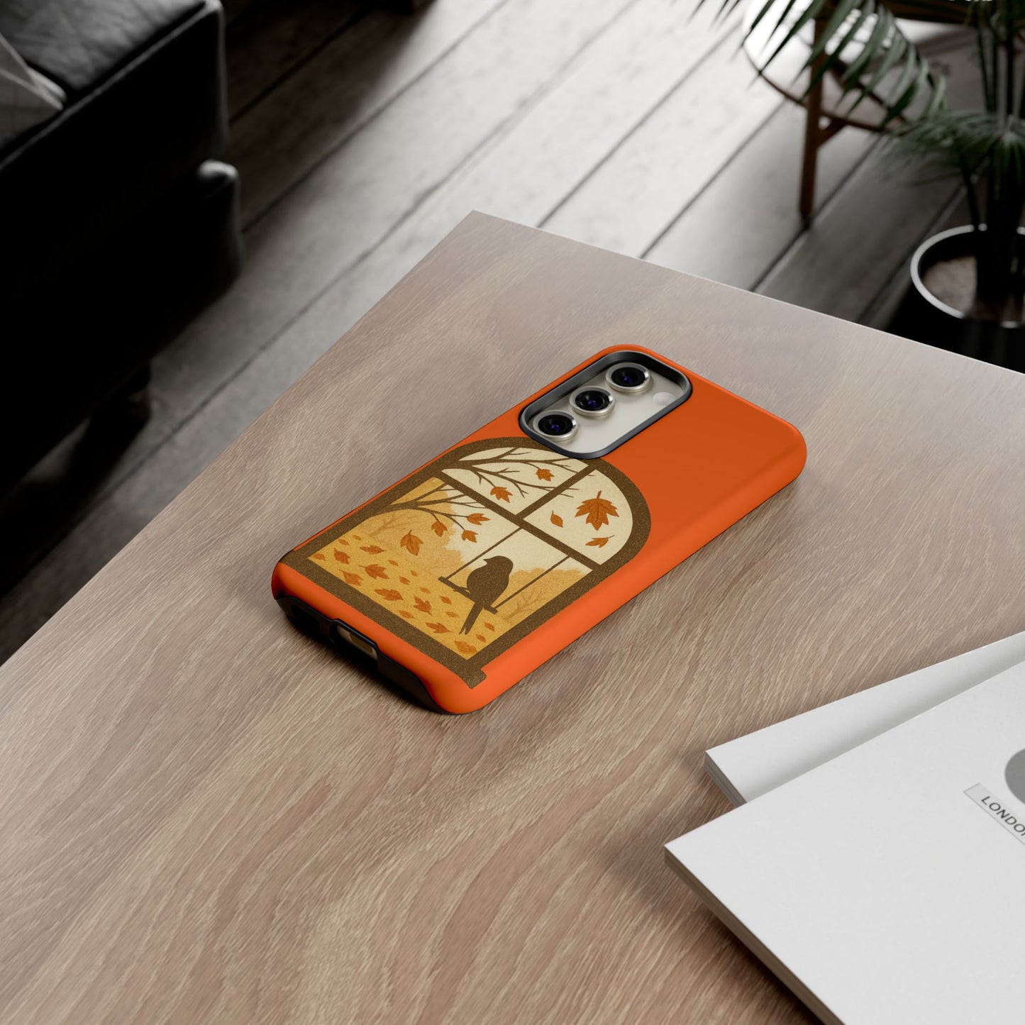 Bird In The Window Autumn Themed Phone Case