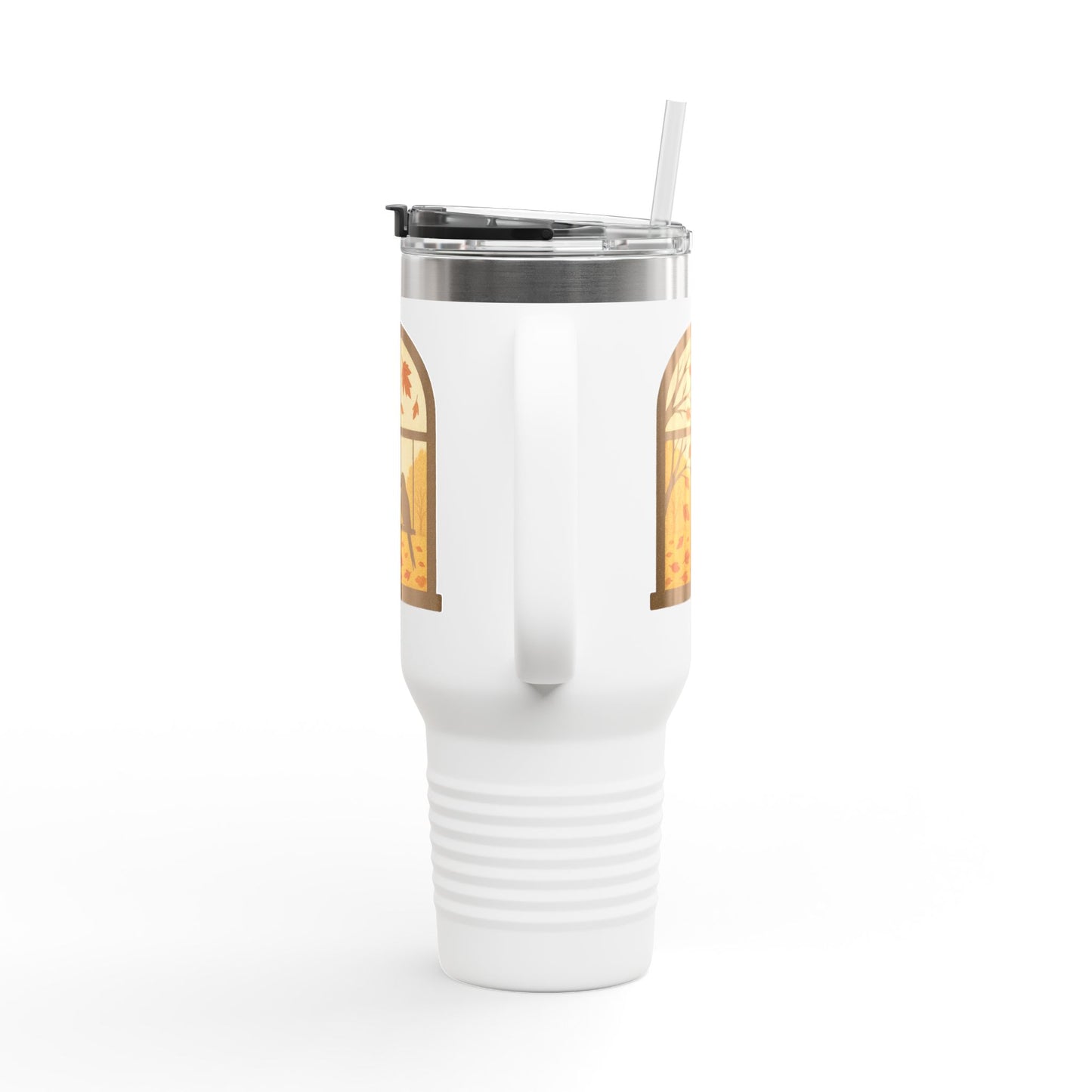 Bird In The Window Autumn Themed Travel Mug