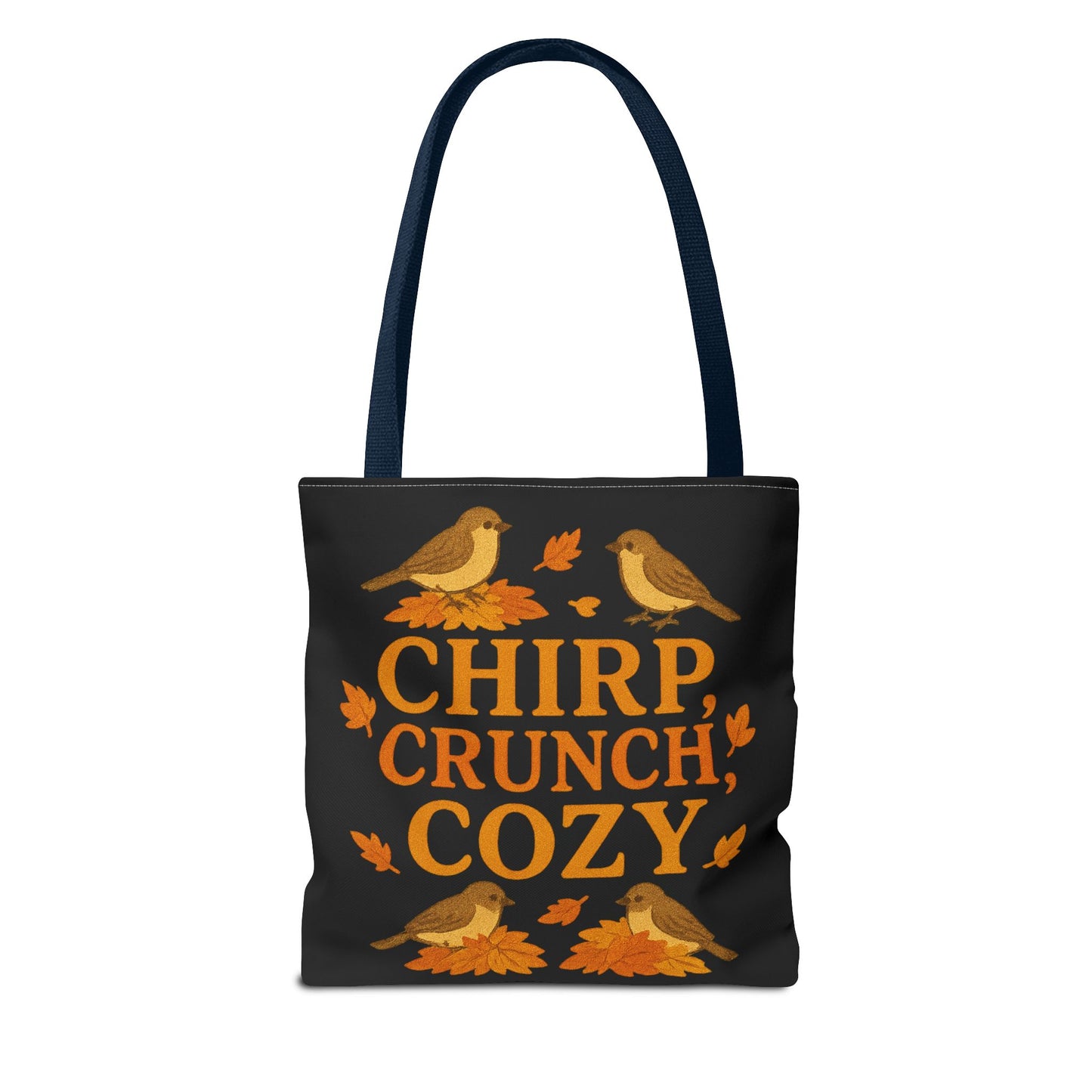Chirp Crunch Cozy Autumn Themed Tote Bag