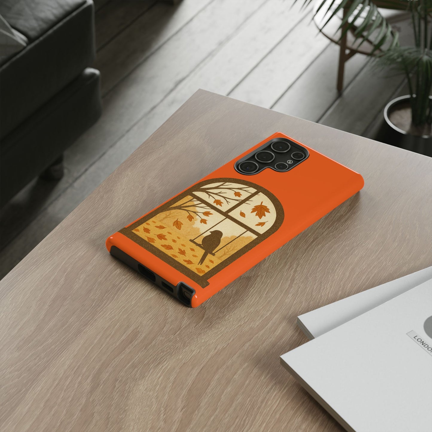 Bird In The Window Autumn Themed Phone Case