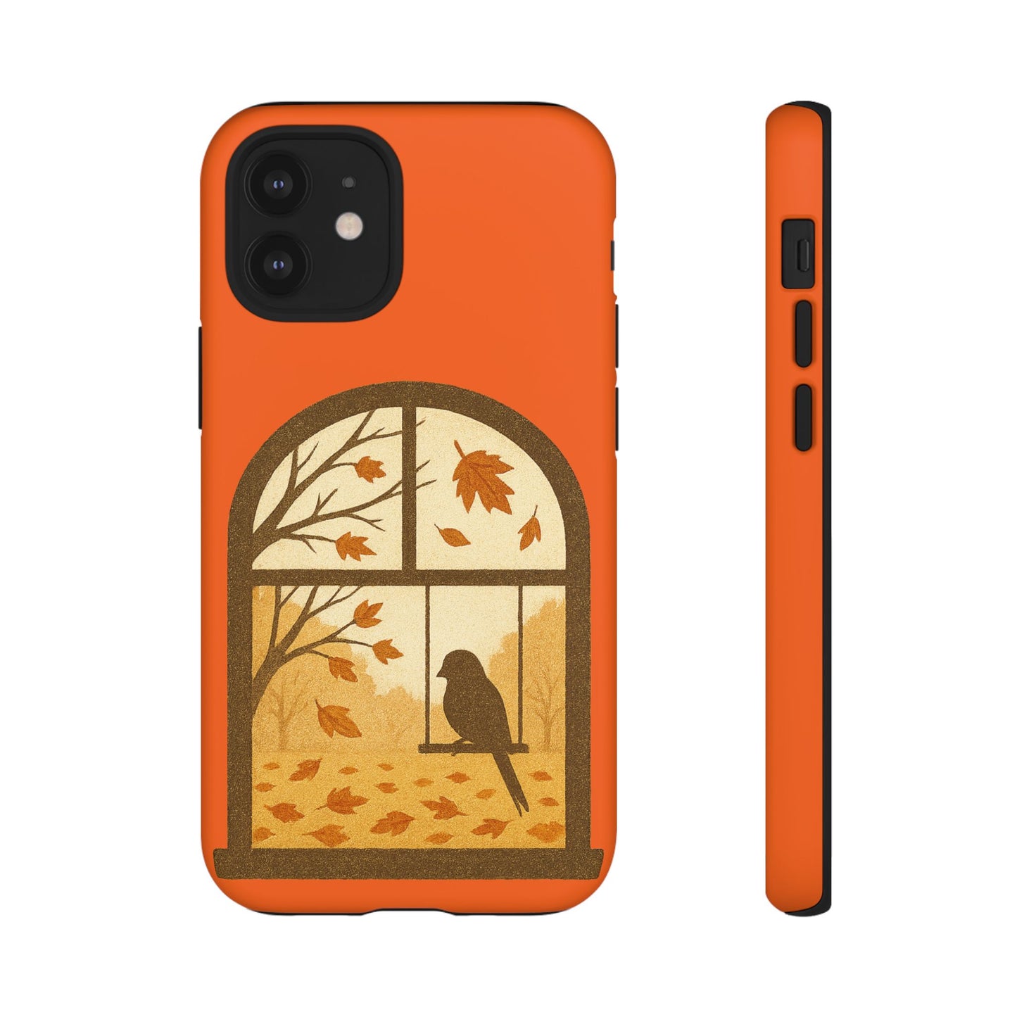 Bird In The Window Autumn Themed Phone Case