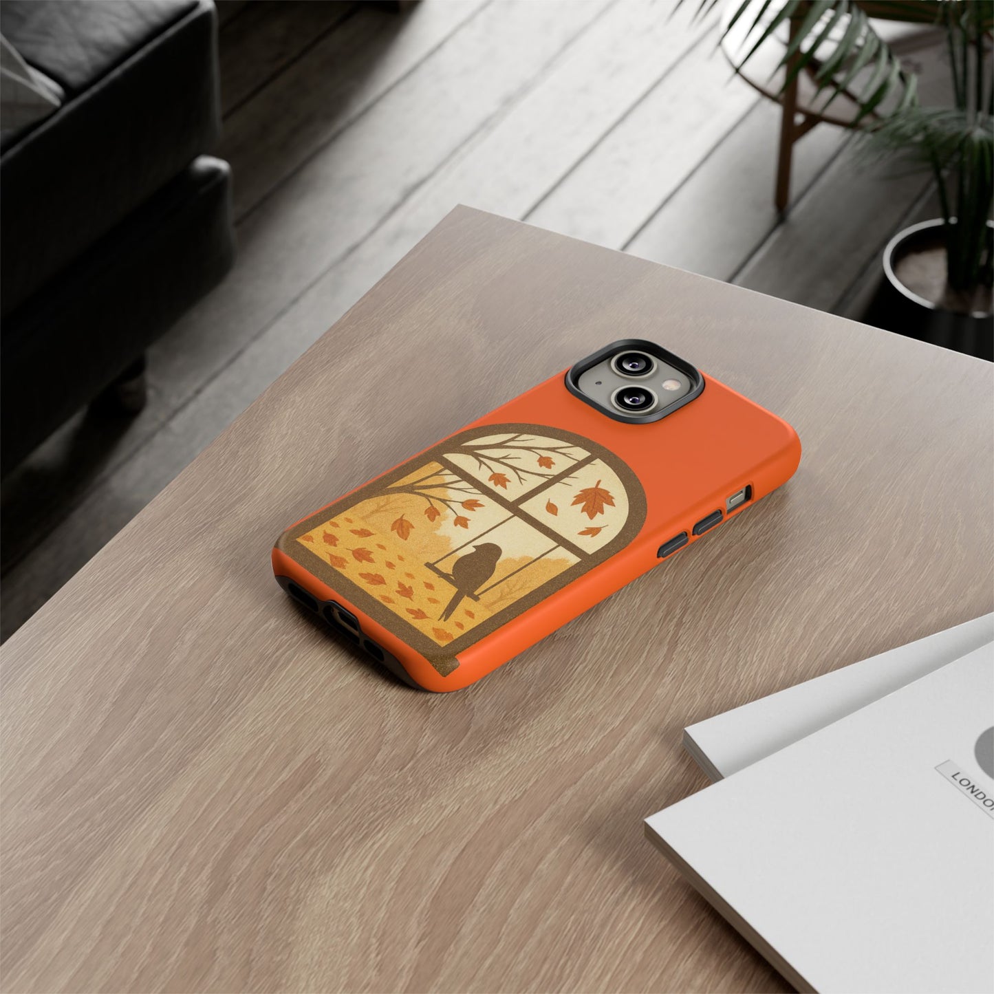 Bird In The Window Autumn Themed Phone Case