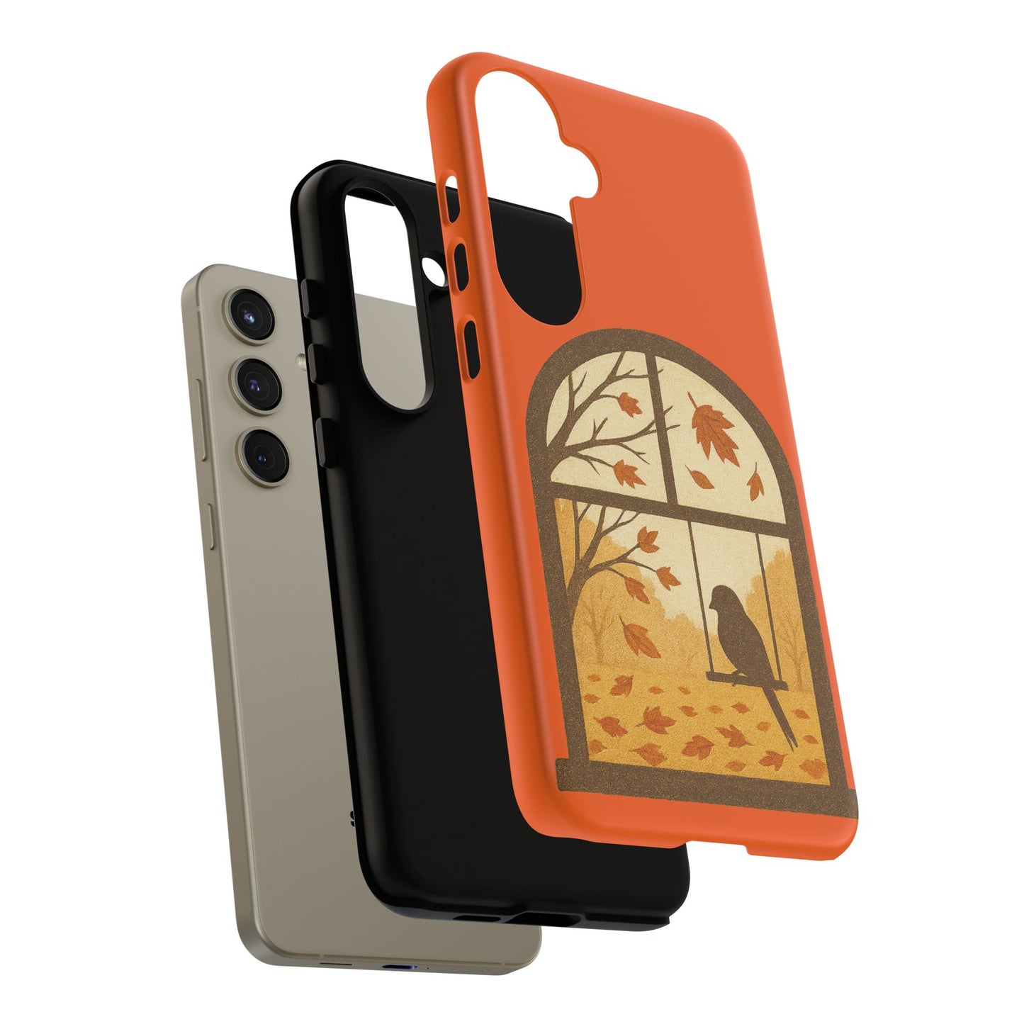 Bird In The Window Autumn Themed Phone Case