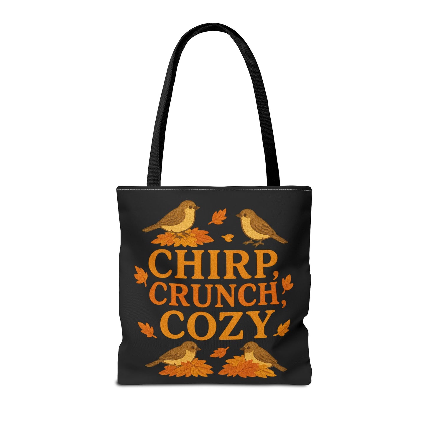 Chirp Crunch Cozy Autumn Themed Tote Bag