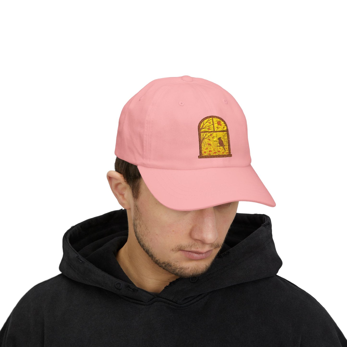 Bird In The Window Autumn Themed Cap