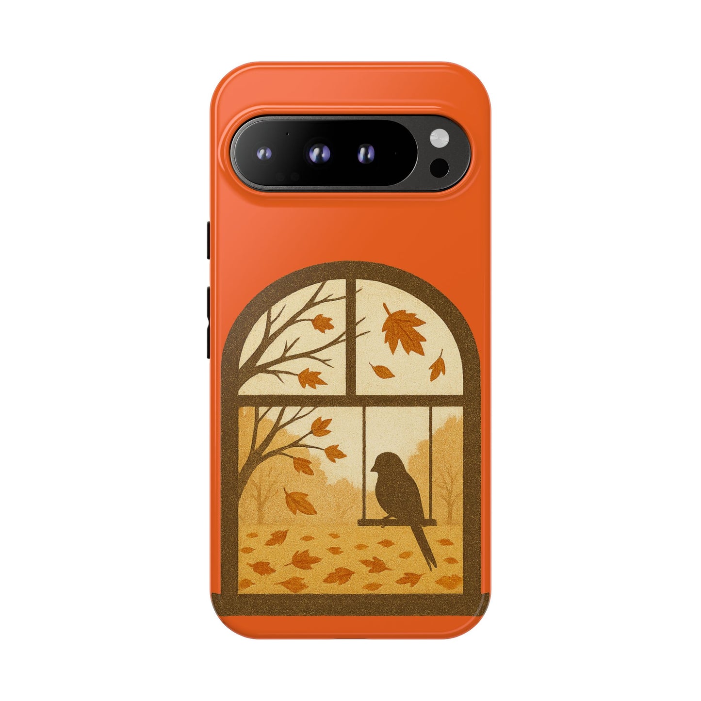 Bird In The Window Autumn Themed Phone Case