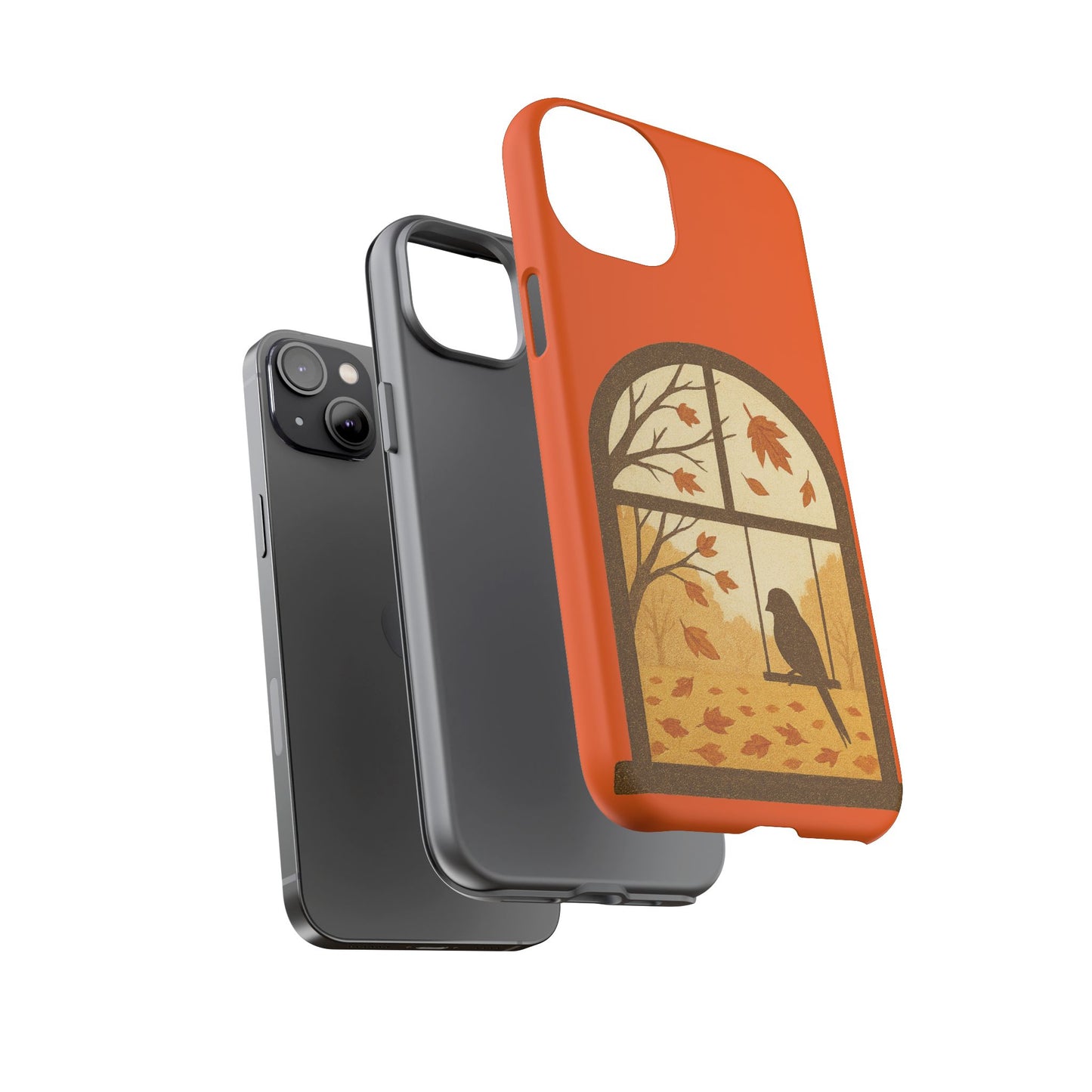 Bird In The Window Autumn Themed Phone Case
