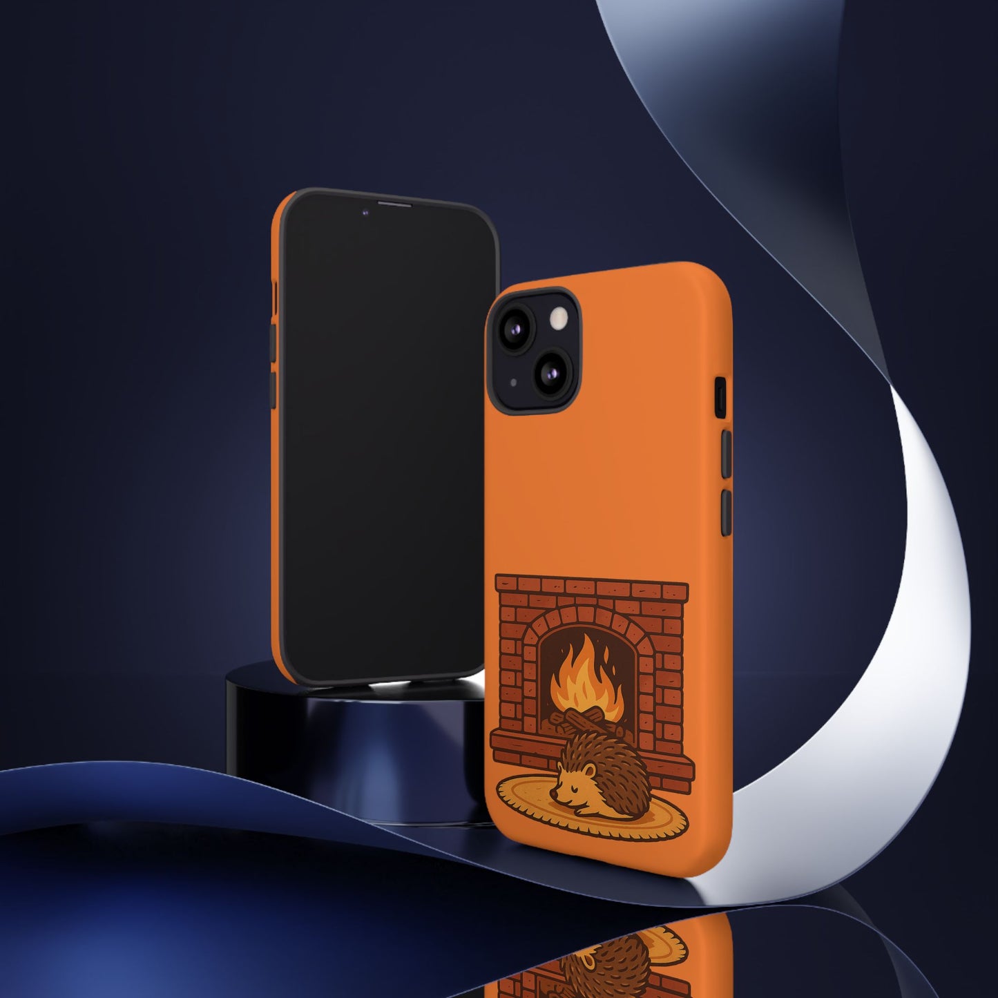 Fireside Spines Cozy Autumn Hedgehog Phone Case