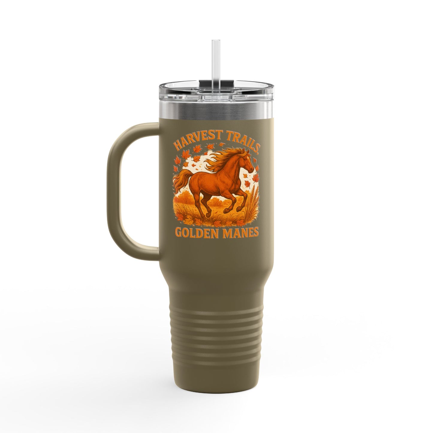Harvest Trails Golden Manes Autumn Themed Travel Mug
