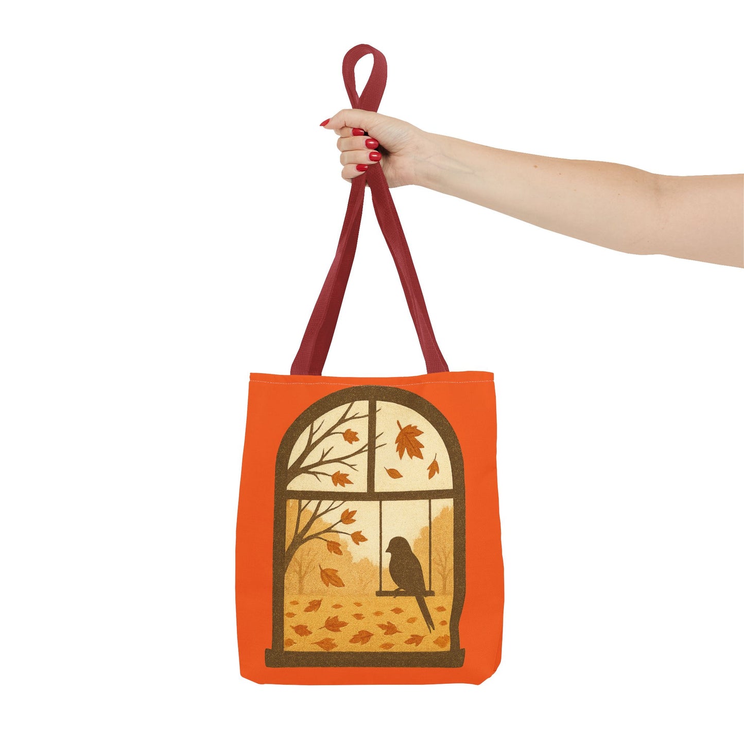 Bird In The Window Autumn Themed Tote Bag