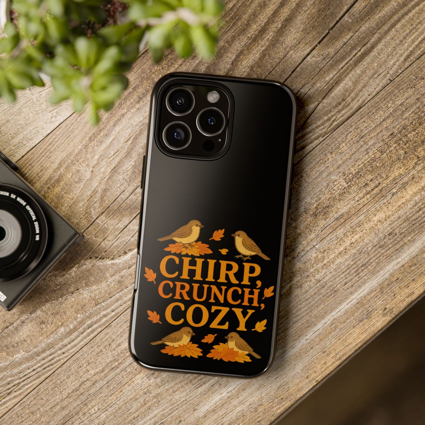 Chirp Crunch Cozy Autumn Themed Phone Case