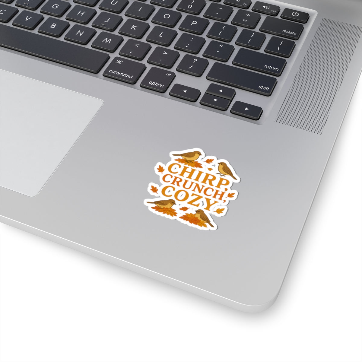 Chirp Crunch Cozy Autumn Themed Kiss-Cut Sticker