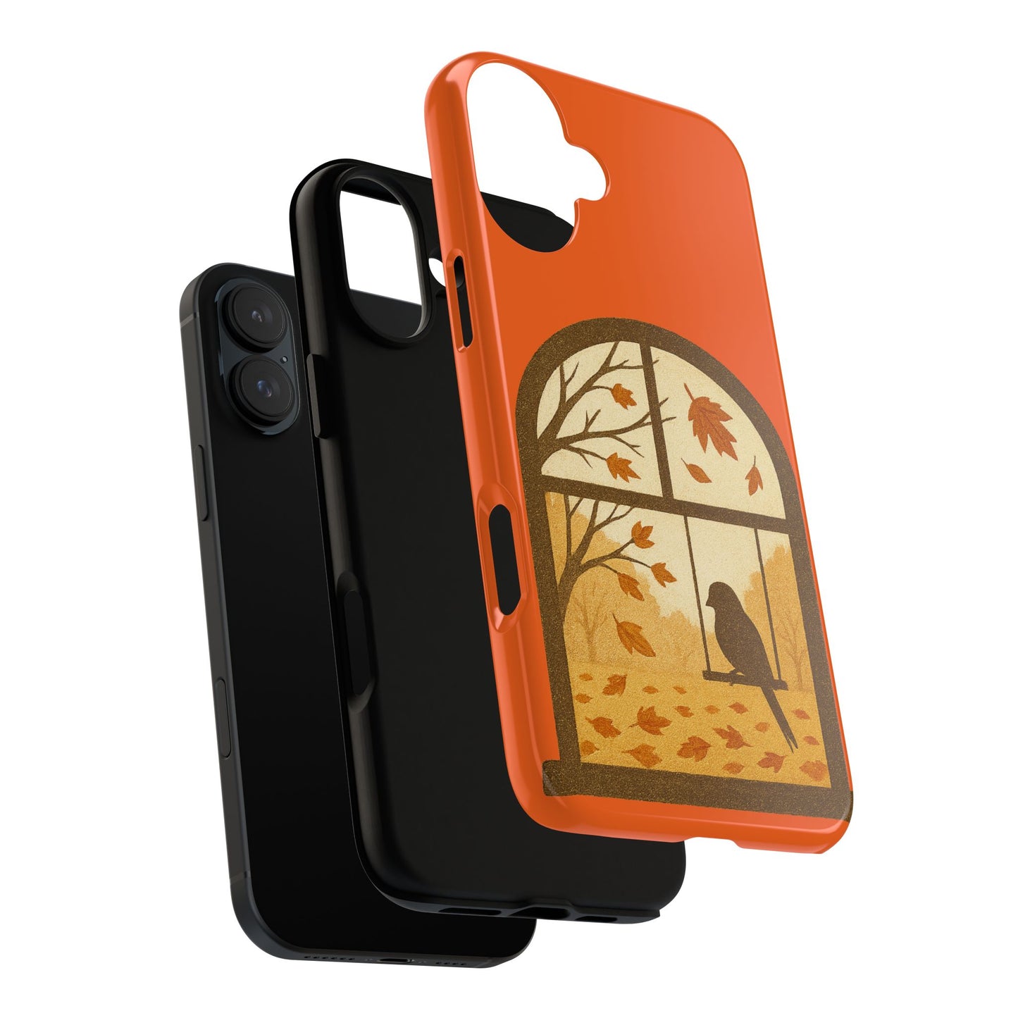 Bird In The Window Autumn Themed Phone Case