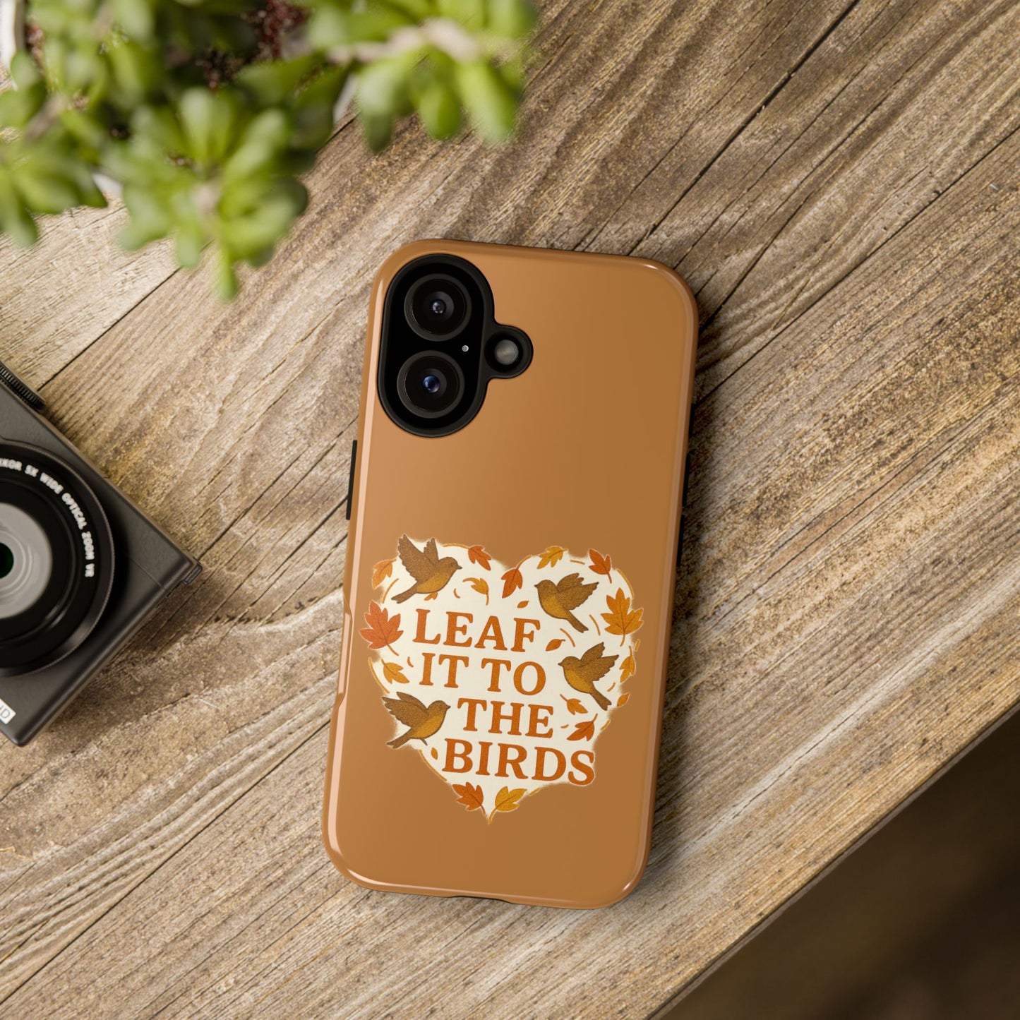 leaf It To The Birds Autumn Themed Phone Case