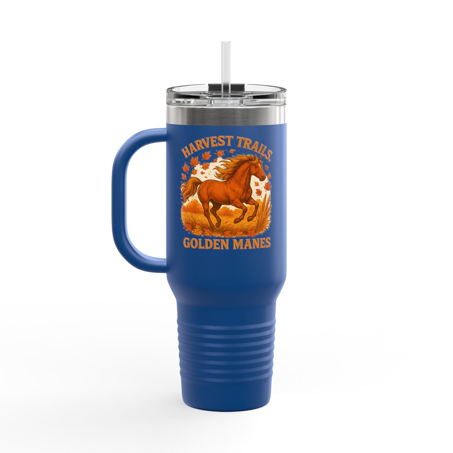 Harvest Trails Golden Manes Autumn Themed Travel Mug