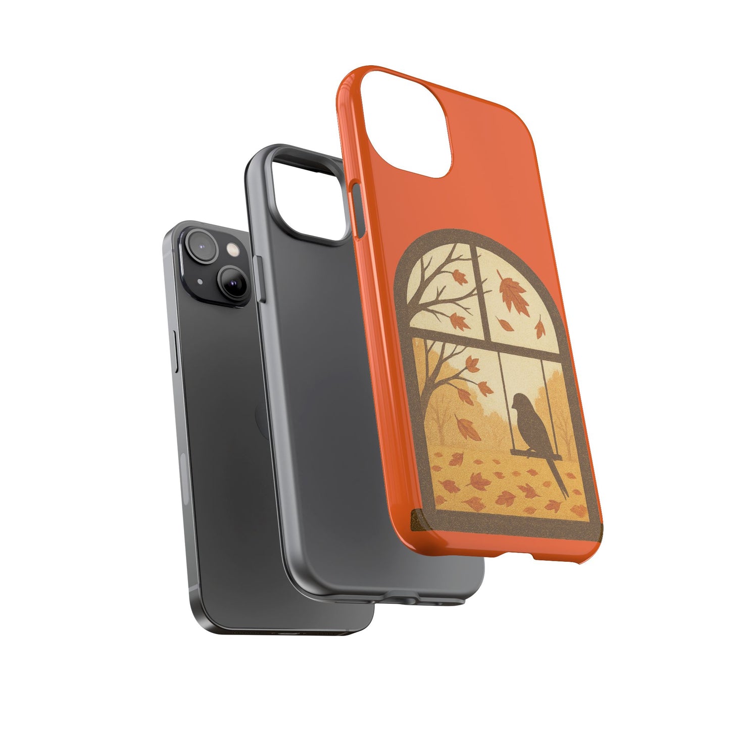 Bird In The Window Autumn Themed Phone Case
