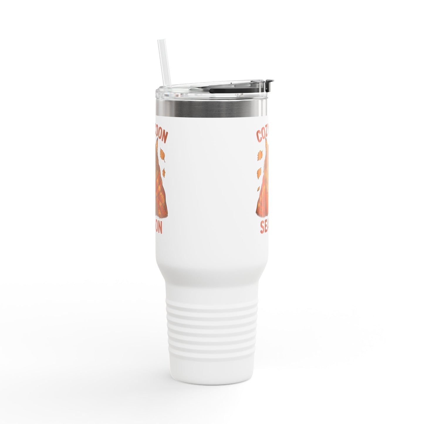 Cozy Coon Season Cat Travel Mug
