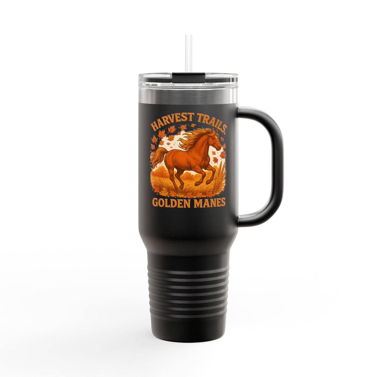 Harvest Trails Golden Manes Autumn Themed Travel Mug