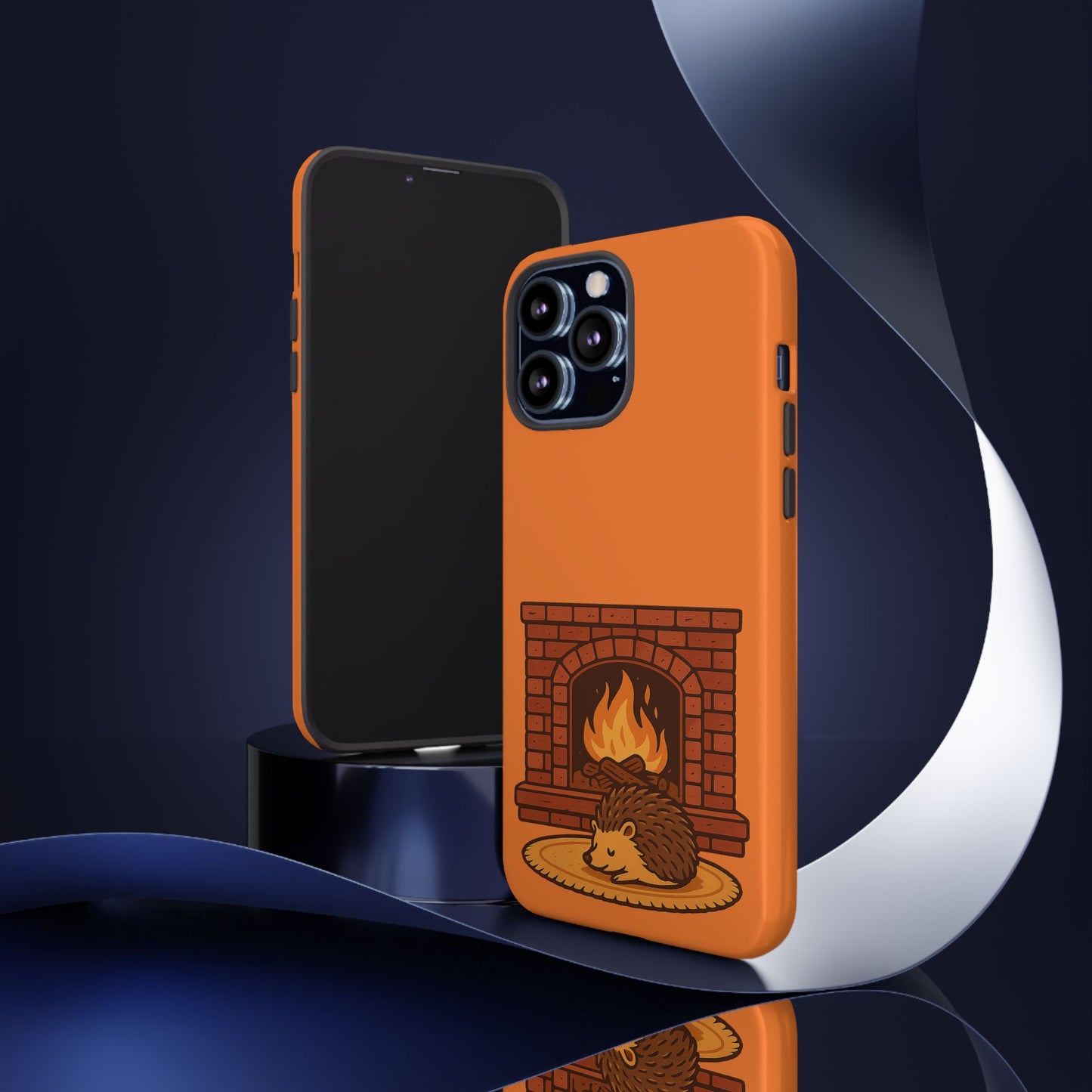 Fireside Spines Cozy Autumn Hedgehog Phone Case