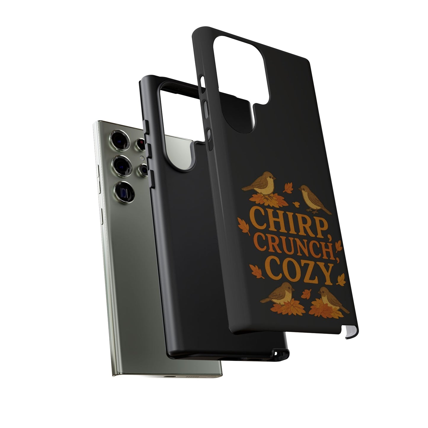 Chirp Crunch Cozy Autumn Themed Phone Case