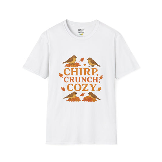 Chirp Crunch Cozy Autumn Themed Tee