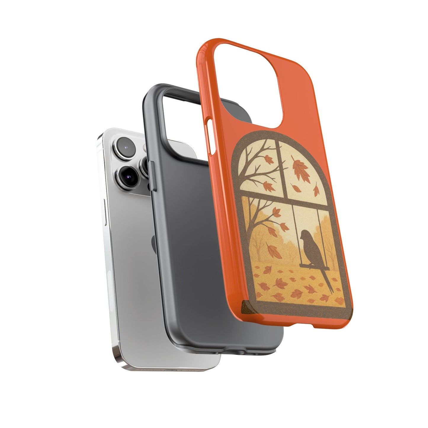 Bird In The Window Autumn Themed Phone Case