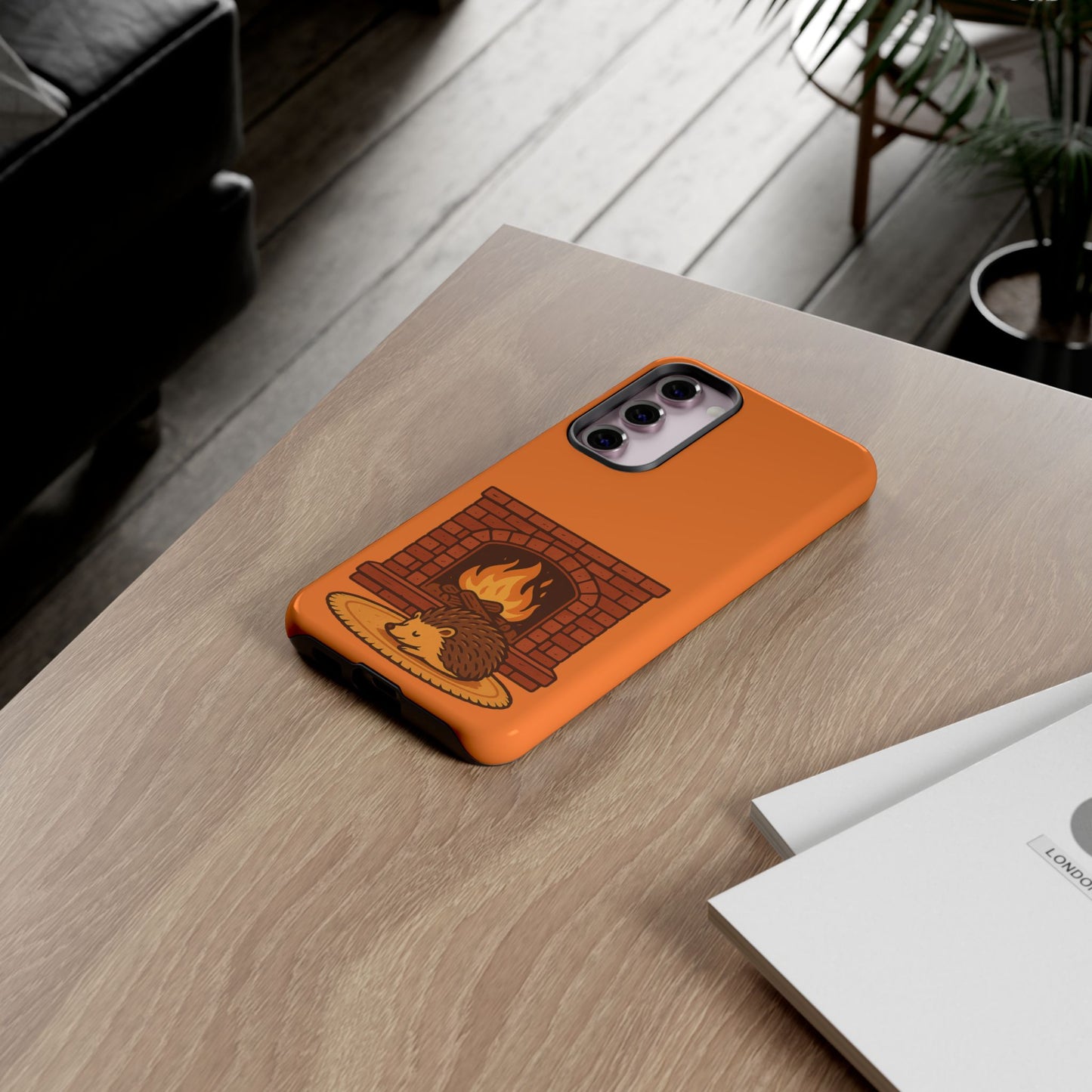 Fireside Spines Cozy Autumn Hedgehog Phone Case