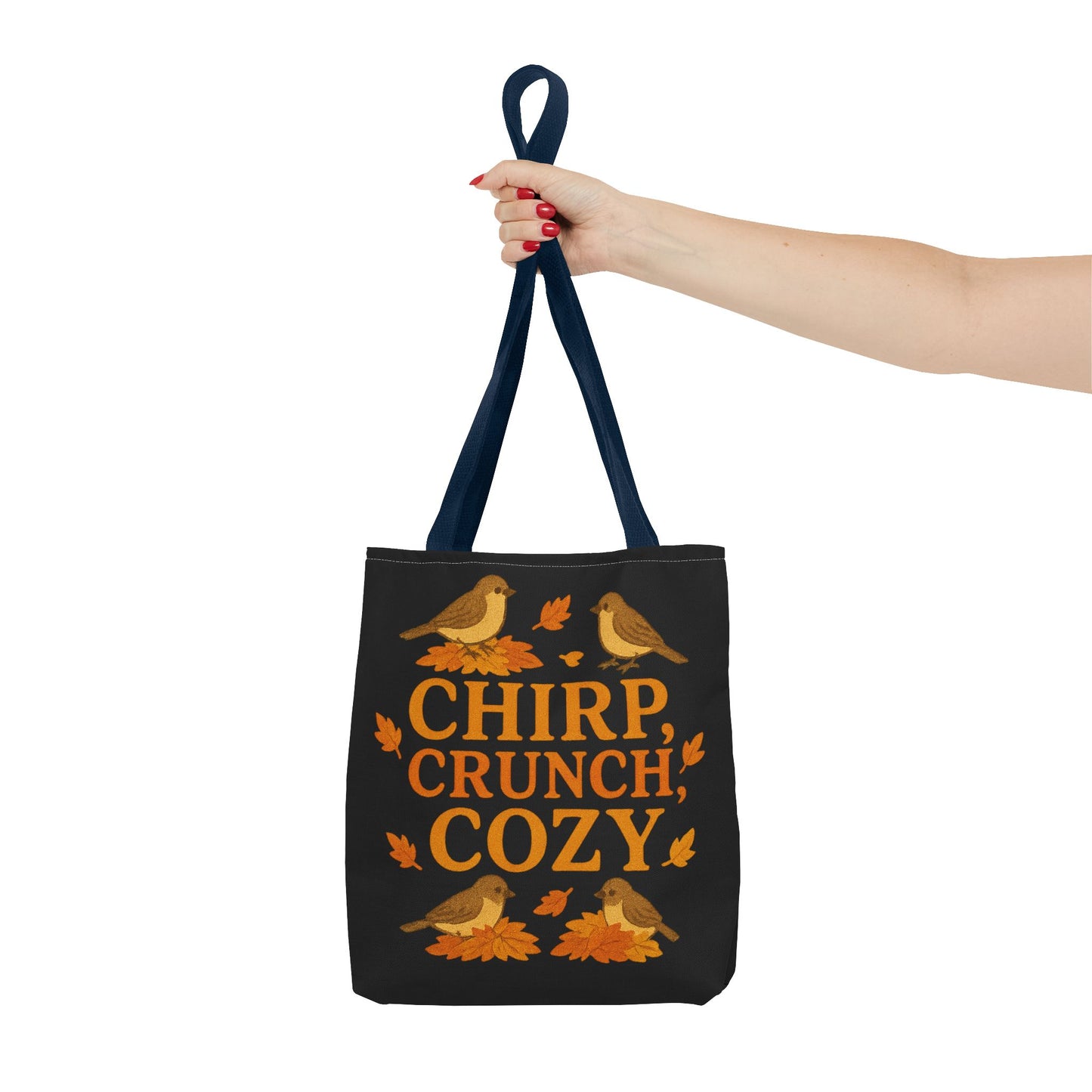 Chirp Crunch Cozy Autumn Themed Tote Bag