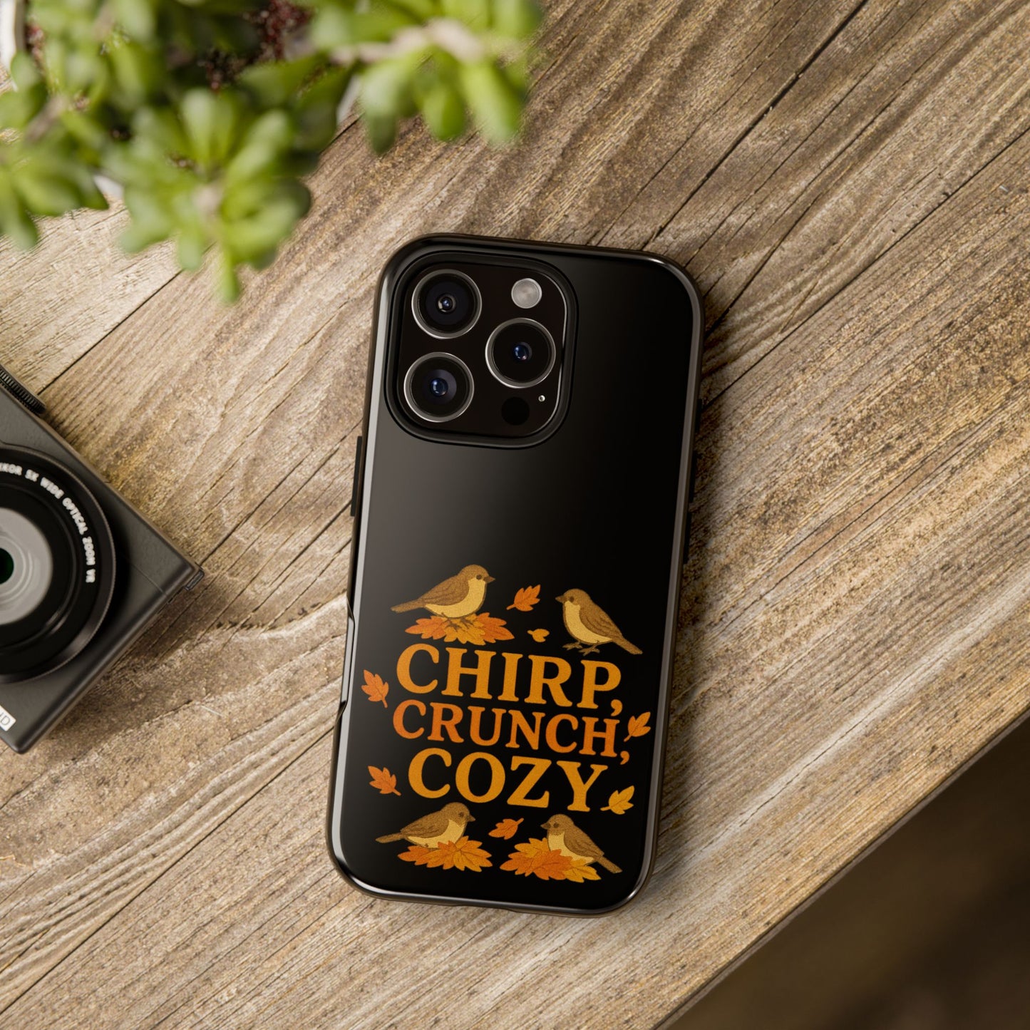 Chirp Crunch Cozy Autumn Themed Phone Case