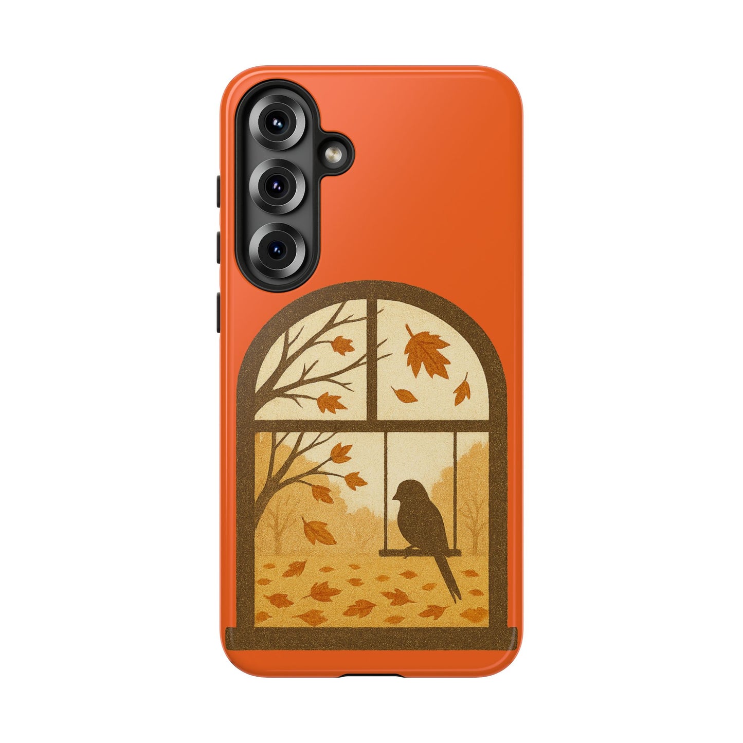 Bird In The Window Autumn Themed Phone Case