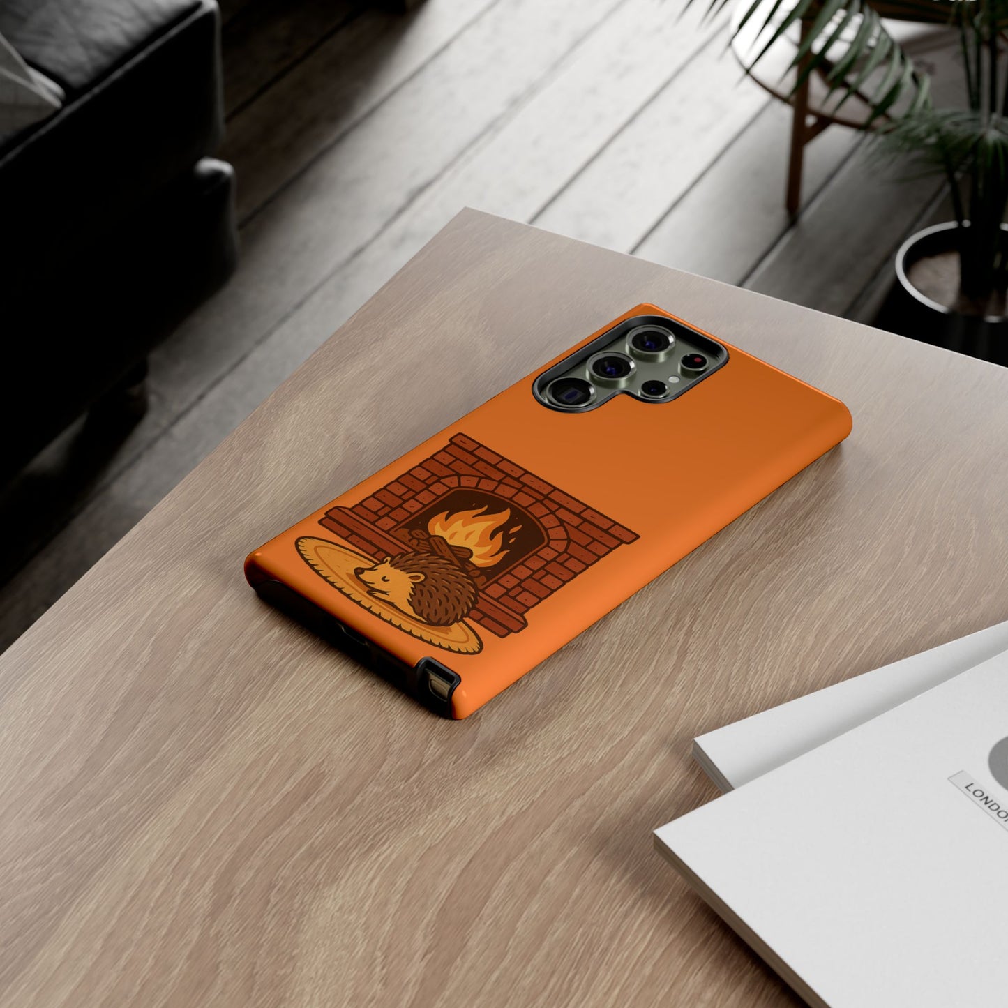 Fireside Spines Cozy Autumn Hedgehog Phone Case