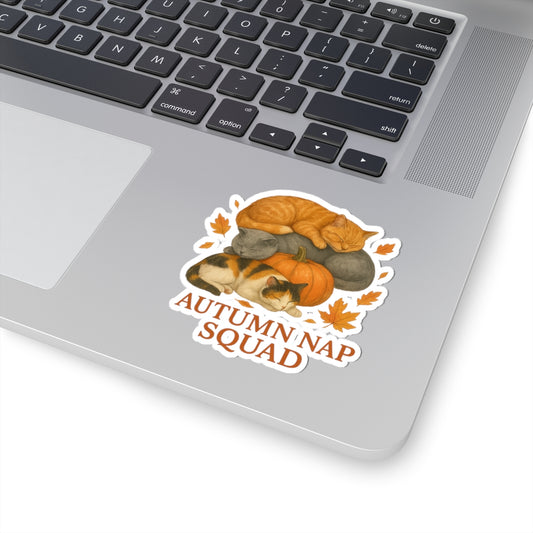 Autumn Nap Squad Autumn Cat Sticker