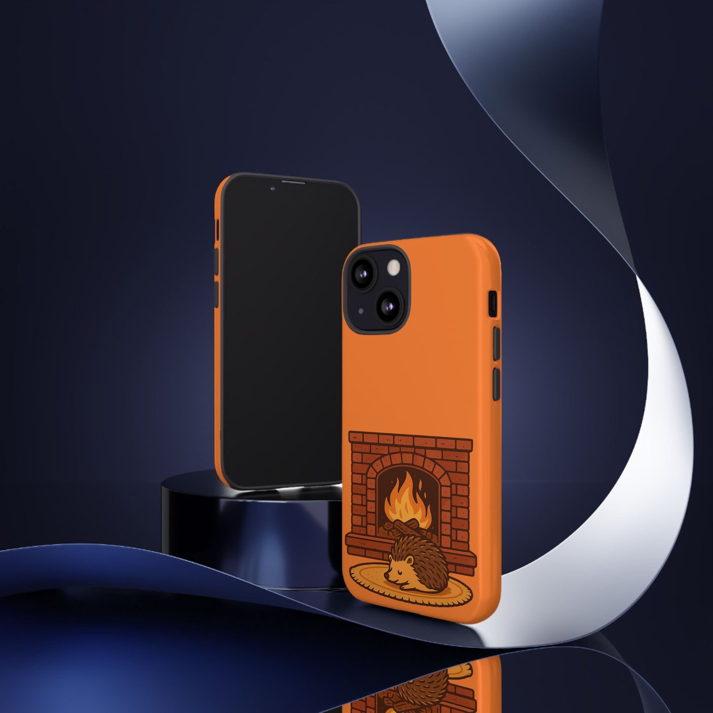 Fireside Spines Cozy Autumn Hedgehog Phone Case