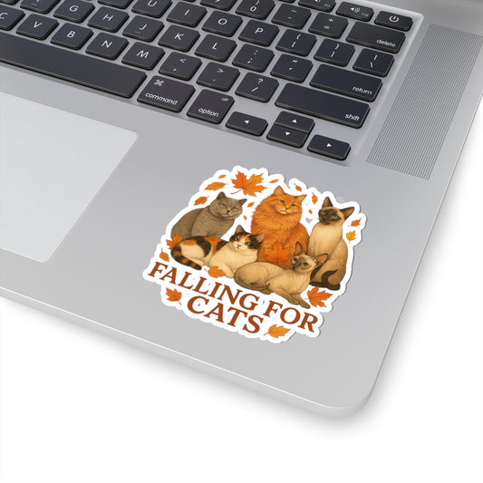 Falling For Cats Sticker
