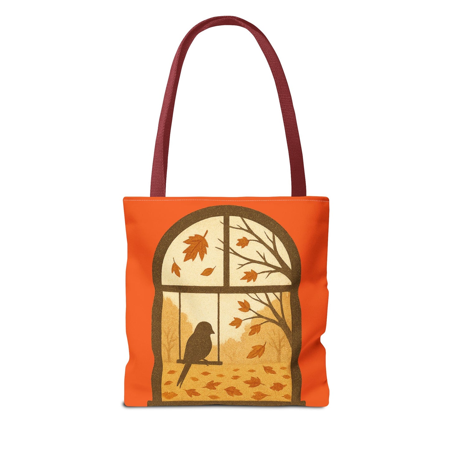 Bird In The Window Autumn Themed Tote Bag