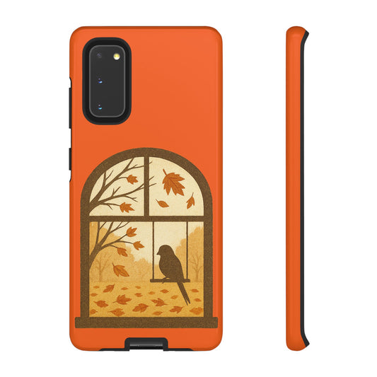Bird In The Window Autumn Themed Phone Case