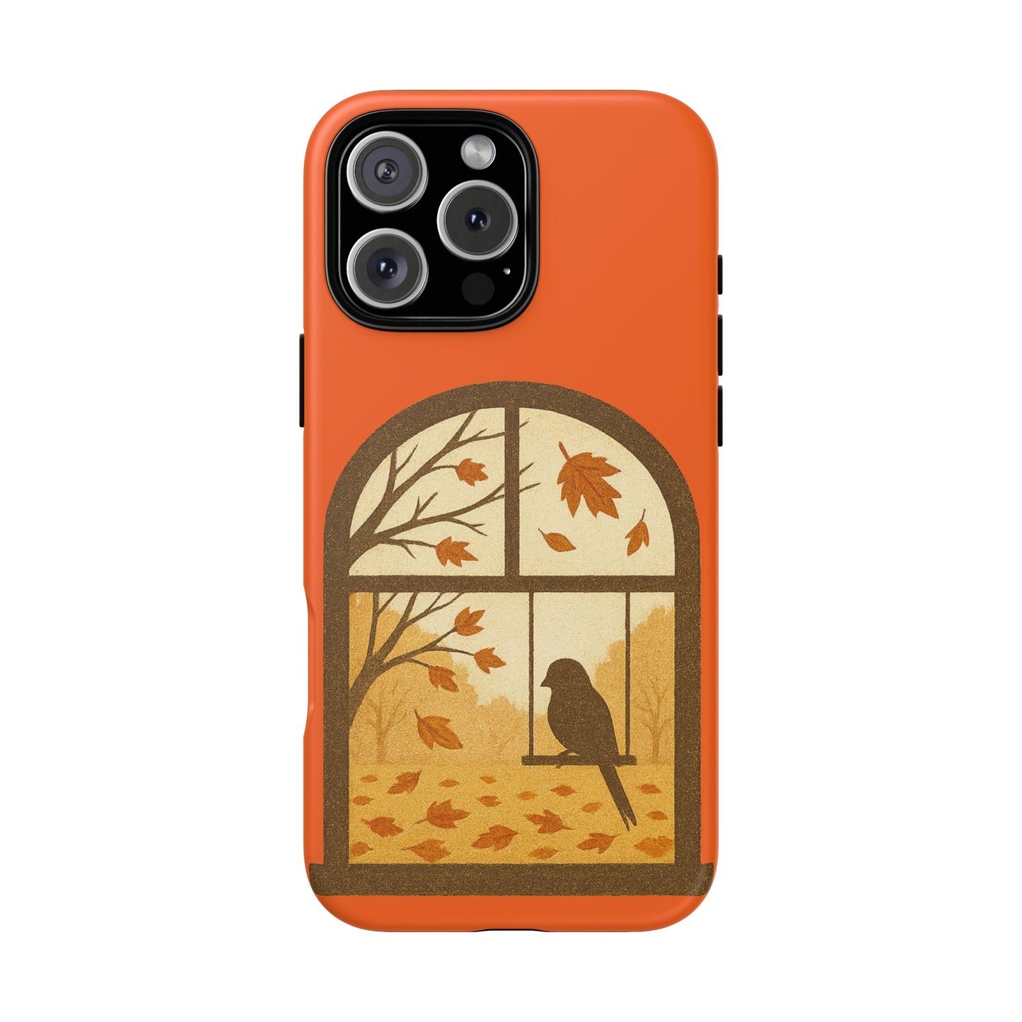 Bird In The Window Autumn Themed Phone Case