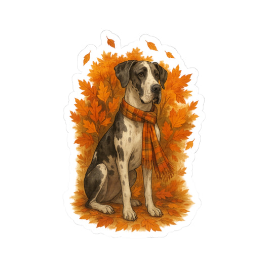 Gentle Giant in Plaid Great Dane Sticker