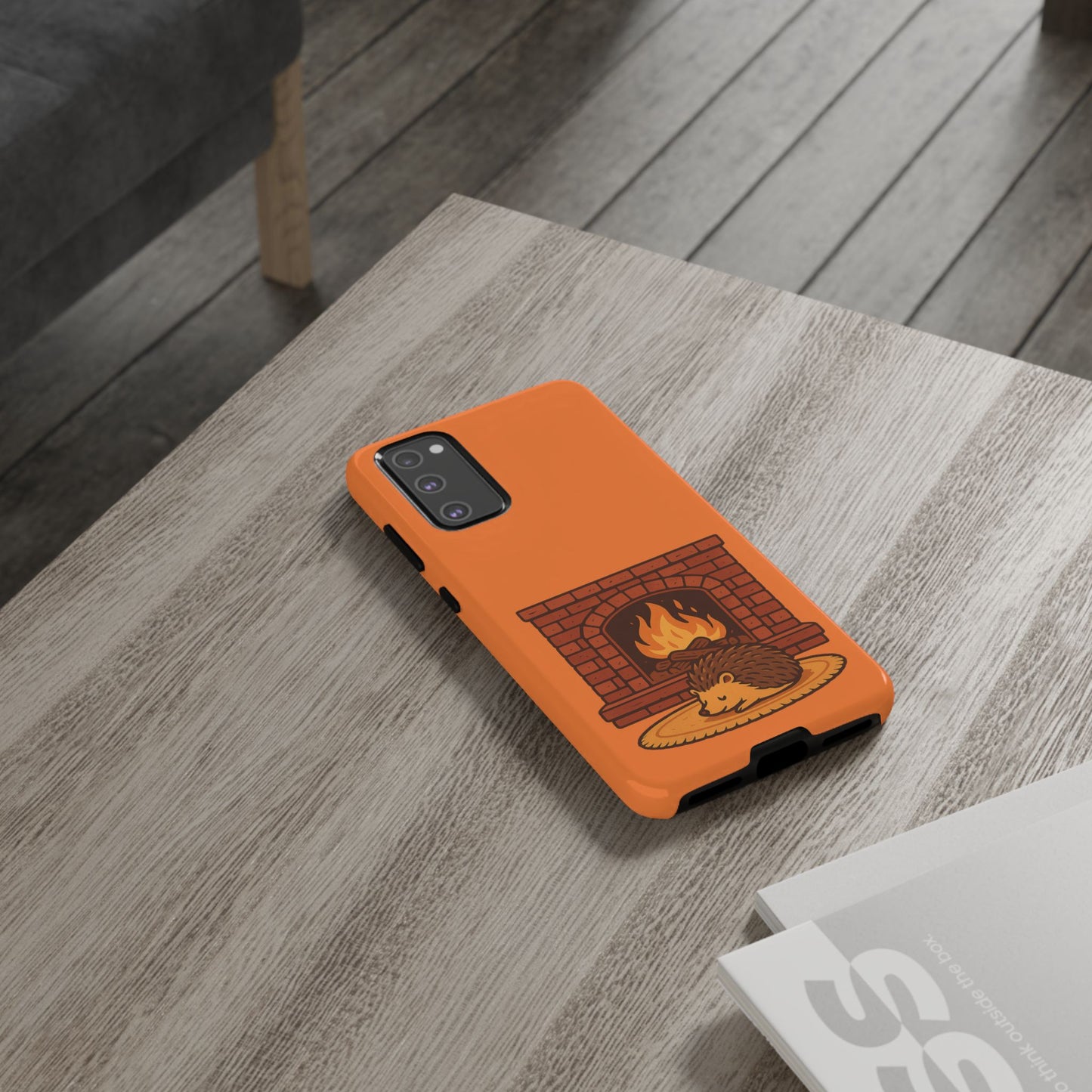 Fireside Spines Cozy Autumn Hedgehog Phone Case