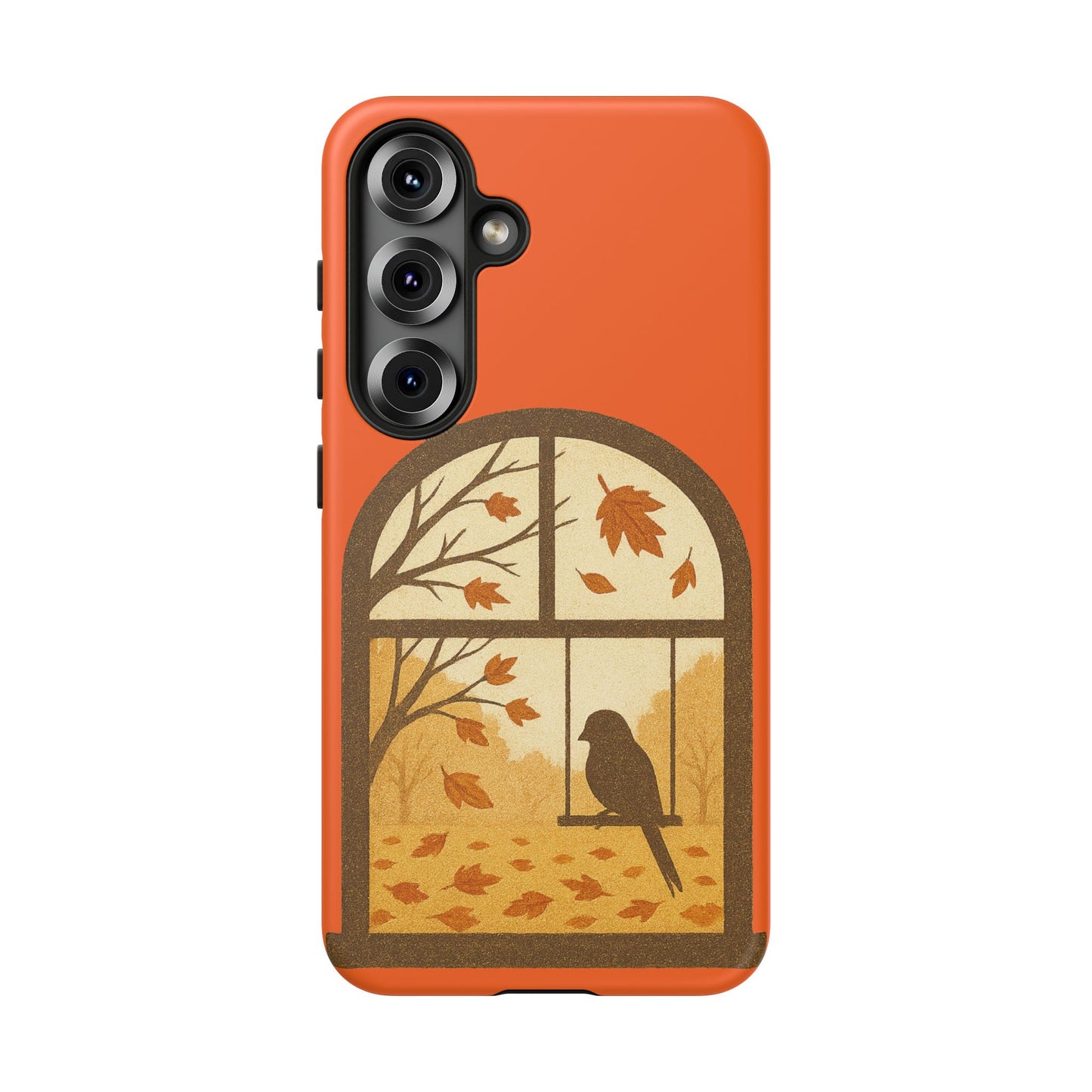 Bird In The Window Autumn Themed Phone Case