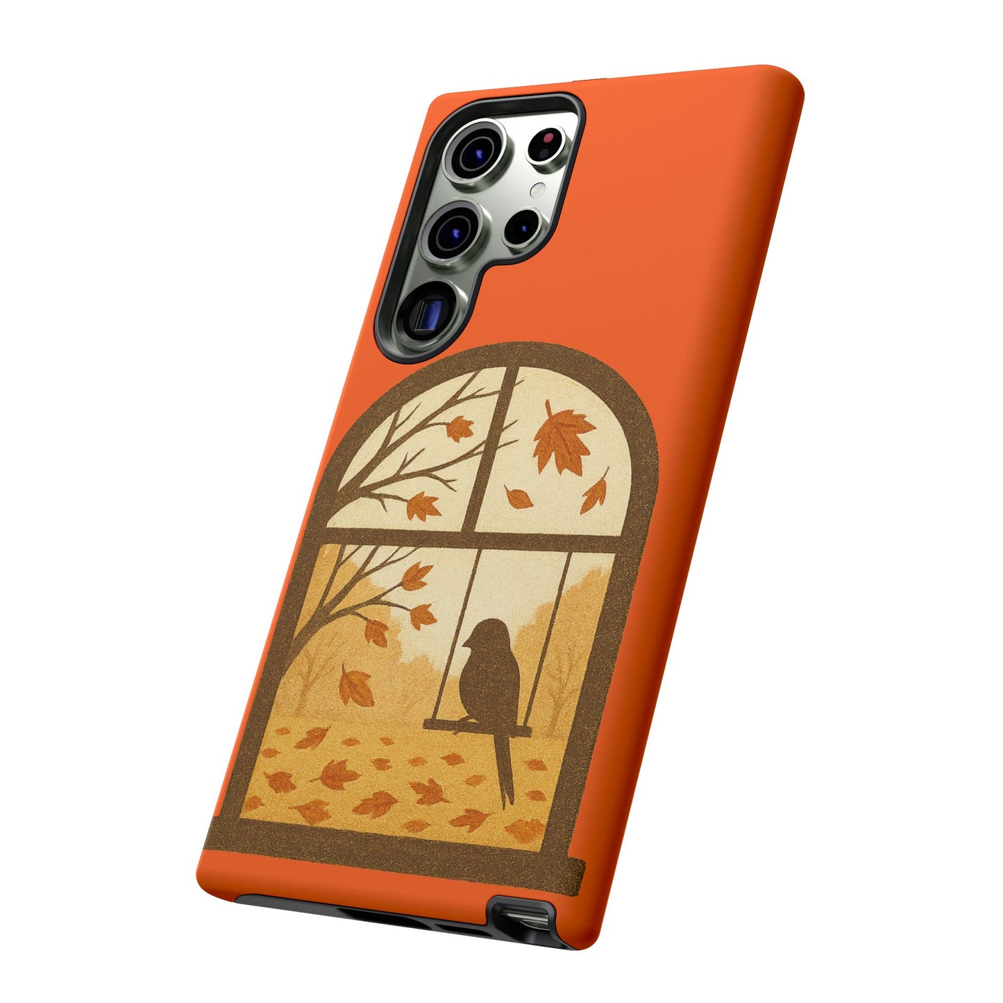 Bird In The Window Autumn Themed Phone Case