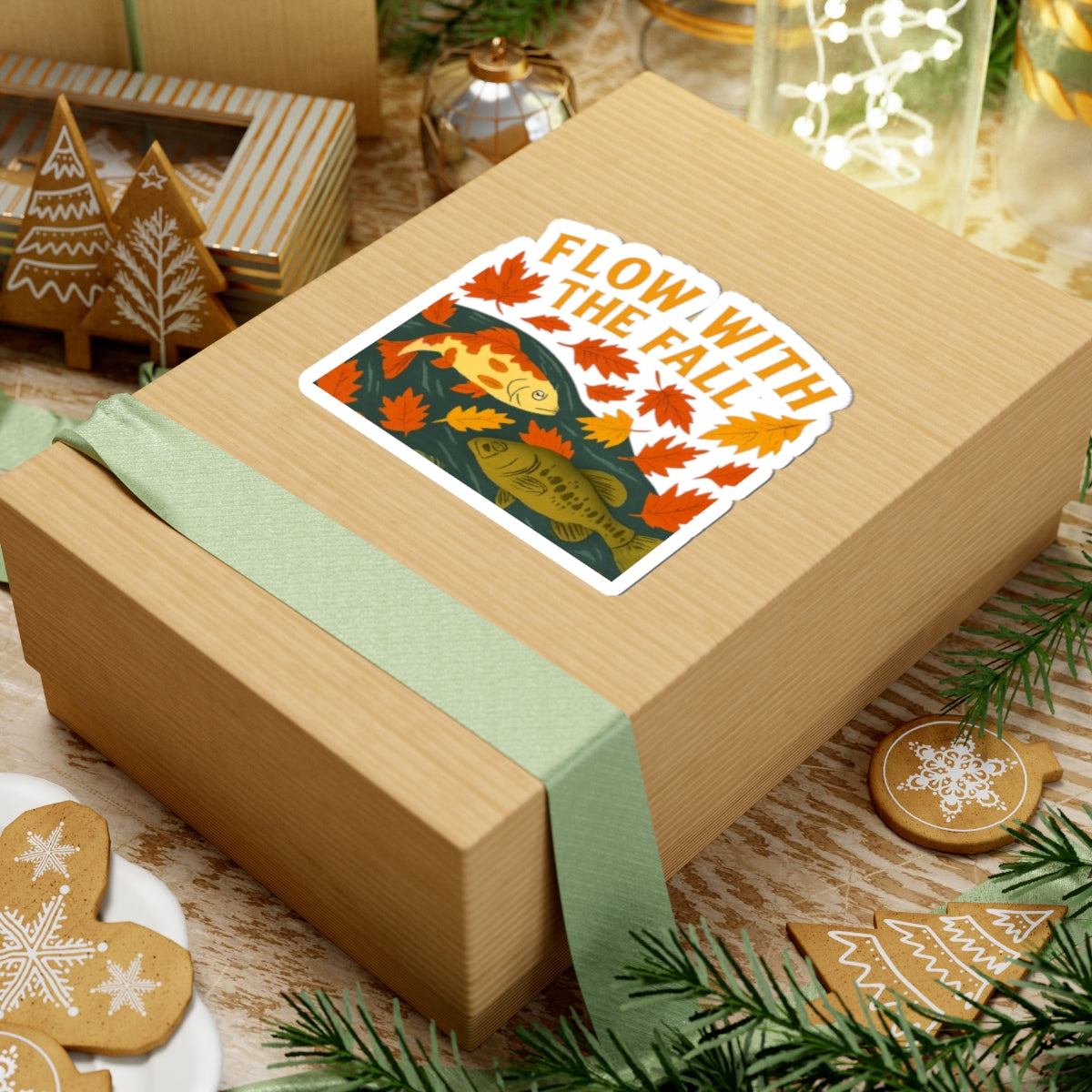 Flow With The Fall Kiss-Cut Sticker