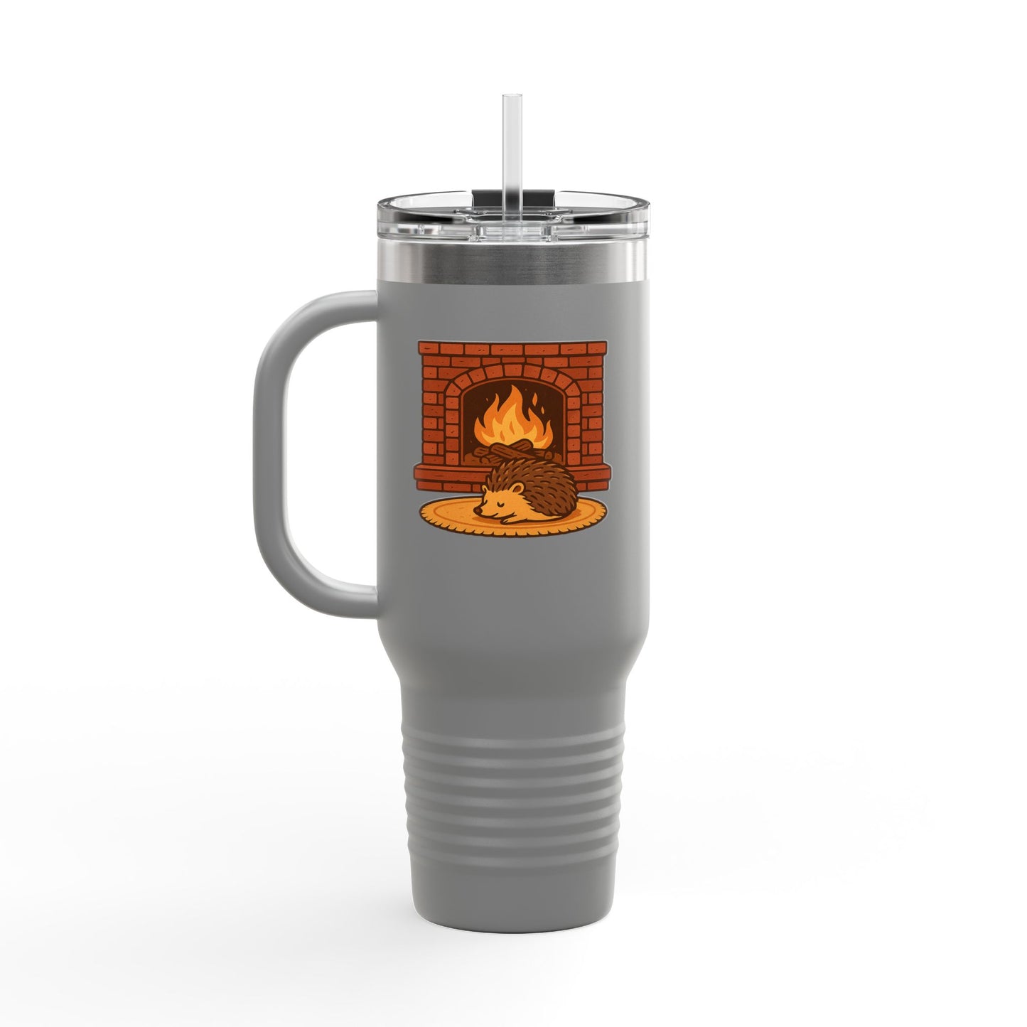Fireside Spines Cozy Autumn Travel Mug