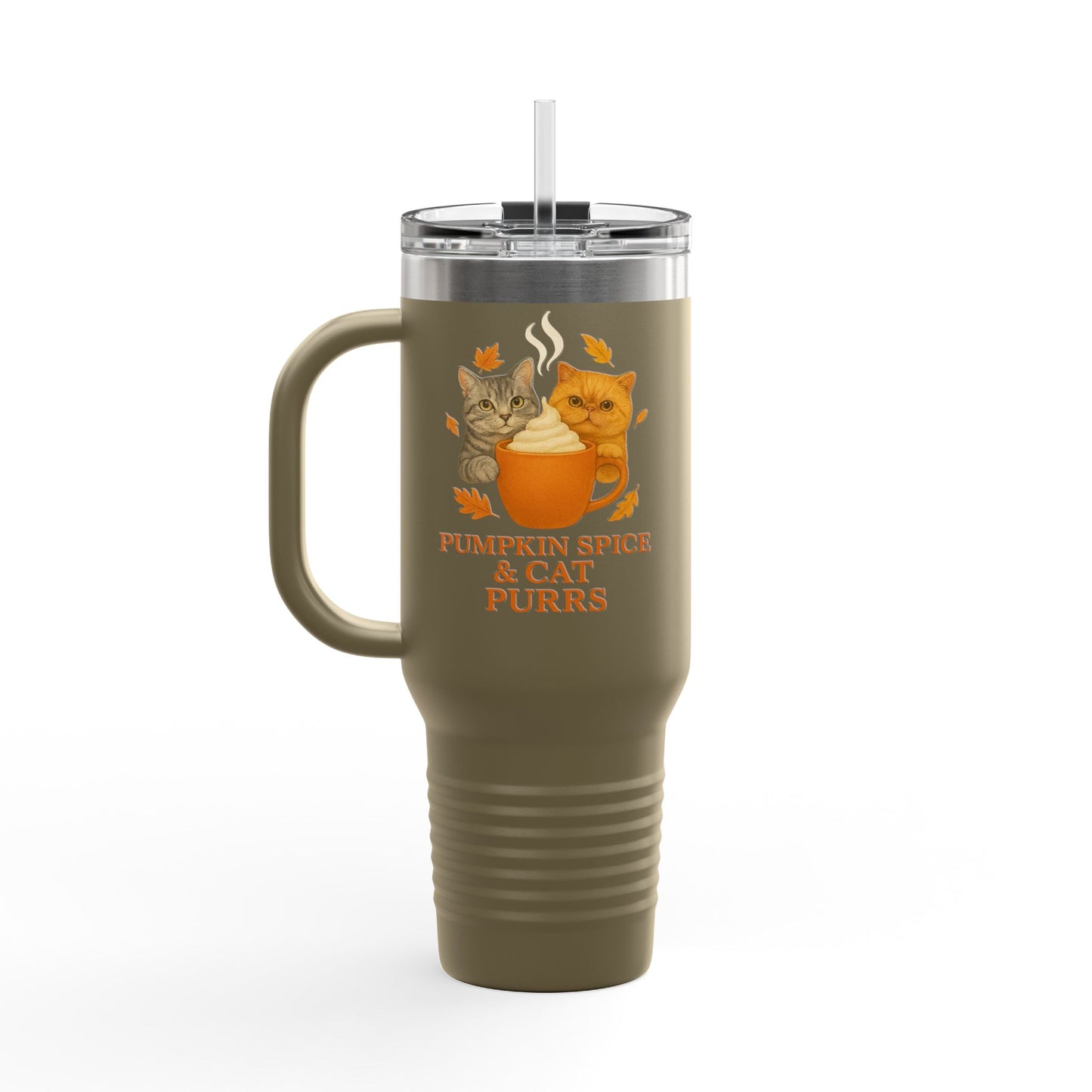 Pumpkin Spice and Cat Purrs Travel Mug