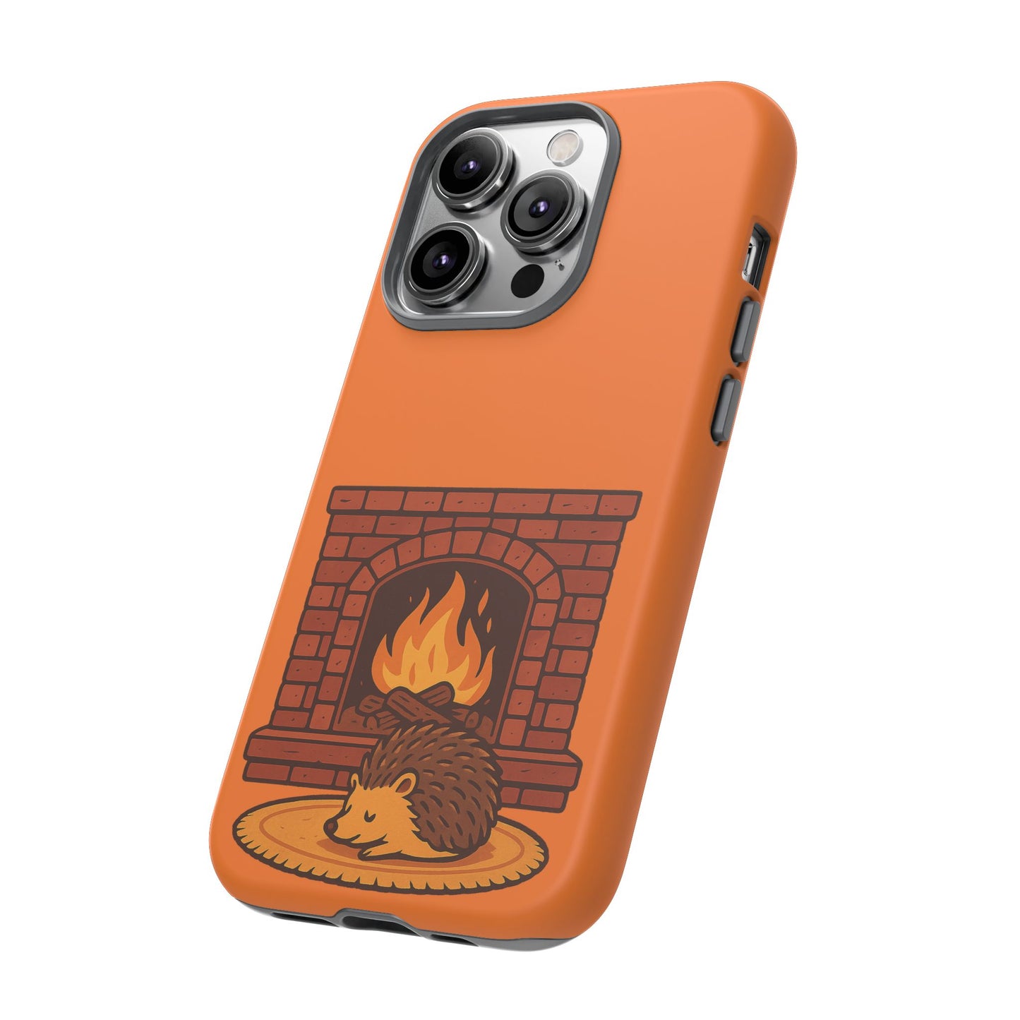Fireside Spines Cozy Autumn Hedgehog Phone Case