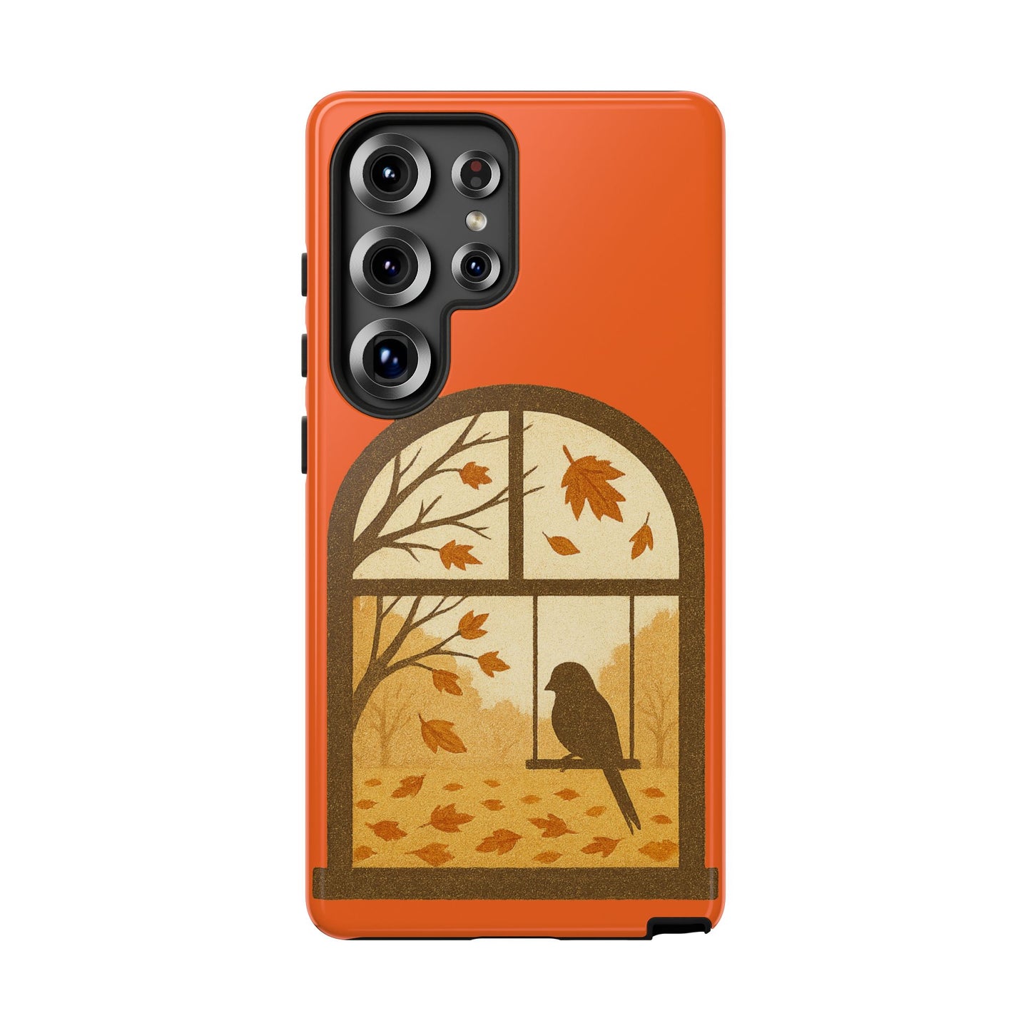 Bird In The Window Autumn Themed Phone Case